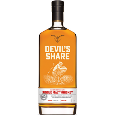 Devil's Share California Small Batch Single Malt Whiskey 4 Year 750mL