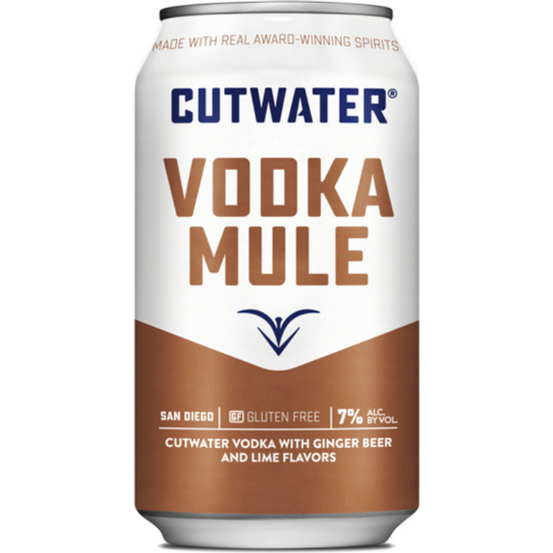 Cutwater Spirits Vodka Mule with Fugu Vodka Cocktail 4 Pack 12 oz Cans