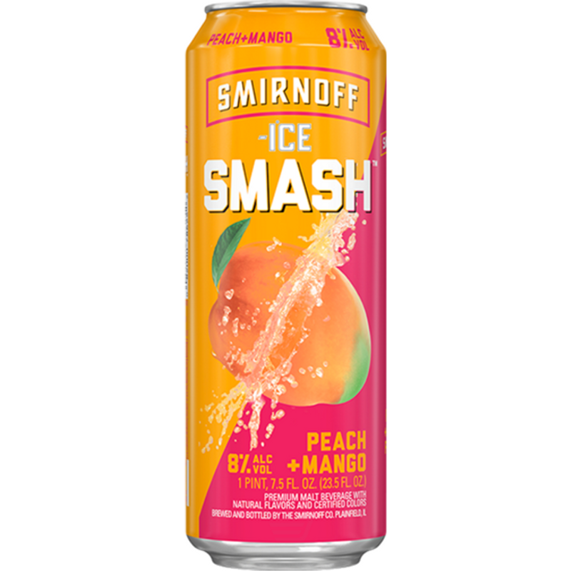 Smirnoff Ice Smash Peach + Mango 23.5oz Can