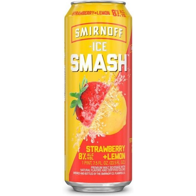 Smirnoff Ice Smash Strawberry Lemon 23.5oz Can