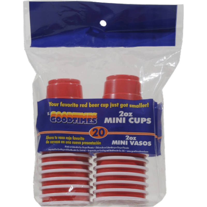 Mini Party Cups Red 20 ct