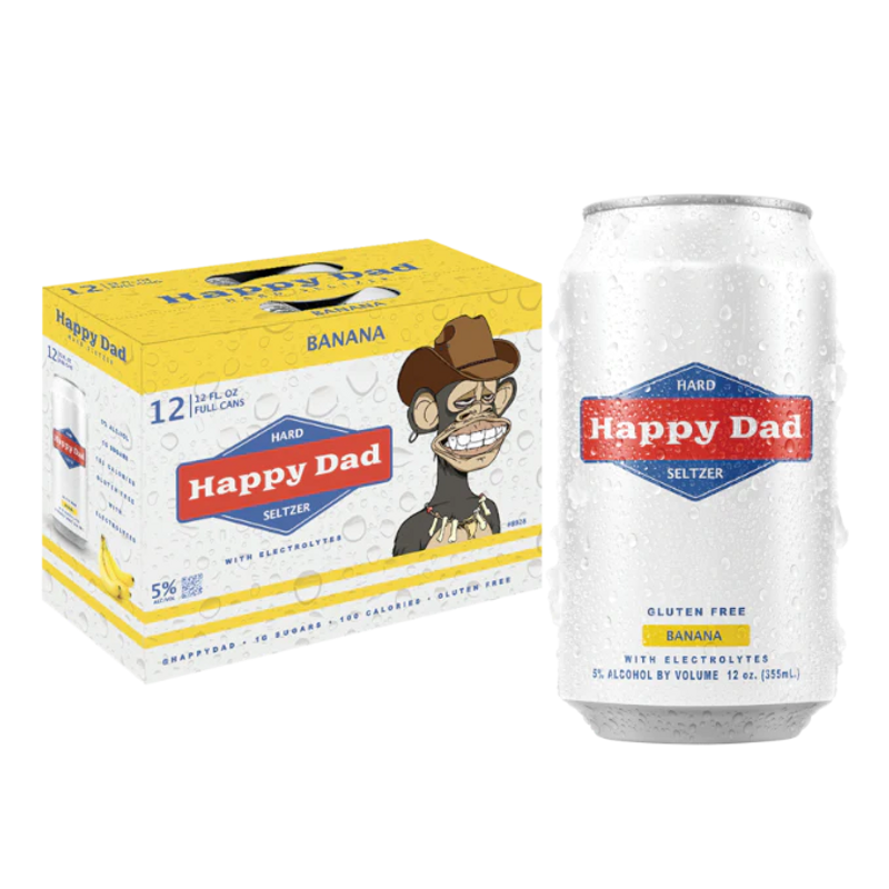 Happy Dad Hard Seltzer Banana 12 Pack 12oz Cans