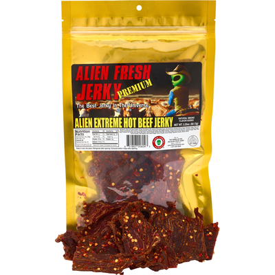 Alien Fresh Jerky Alien Extreme Hot Beef Jerky 3.25oz Bag