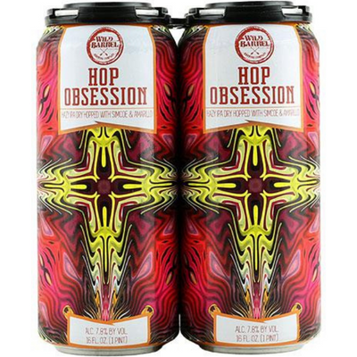 Wild Barrel Hop Obsession Hazy IPA 4 Pack 16 oz Cans 7.8% ABV