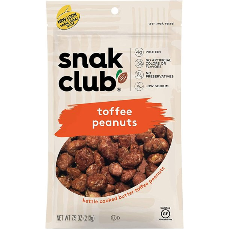 Snak Club Toffee Peanuts 7.5oz Bag