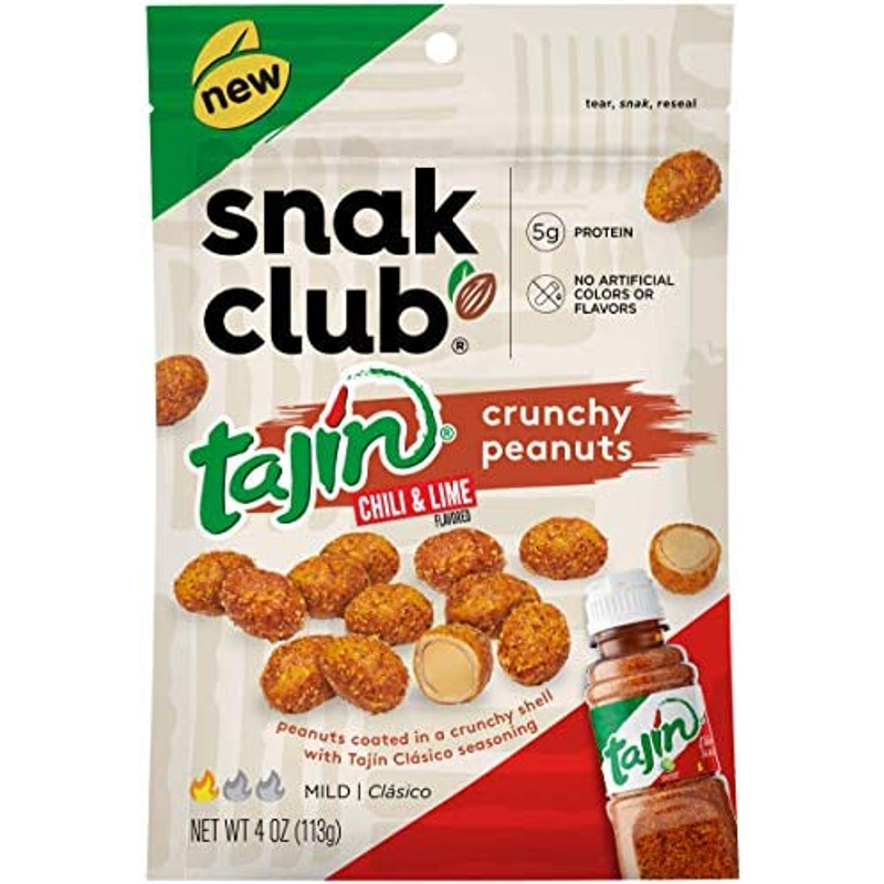 Snak Club Tajin Seasoned Crunchy Peanuts 4oz Count