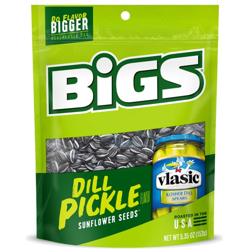 Bigs Sunflower Seeds Vlassic Dill Pickle 5.35 oz Box